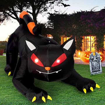 Spooky Paws Black Cat Inflatable