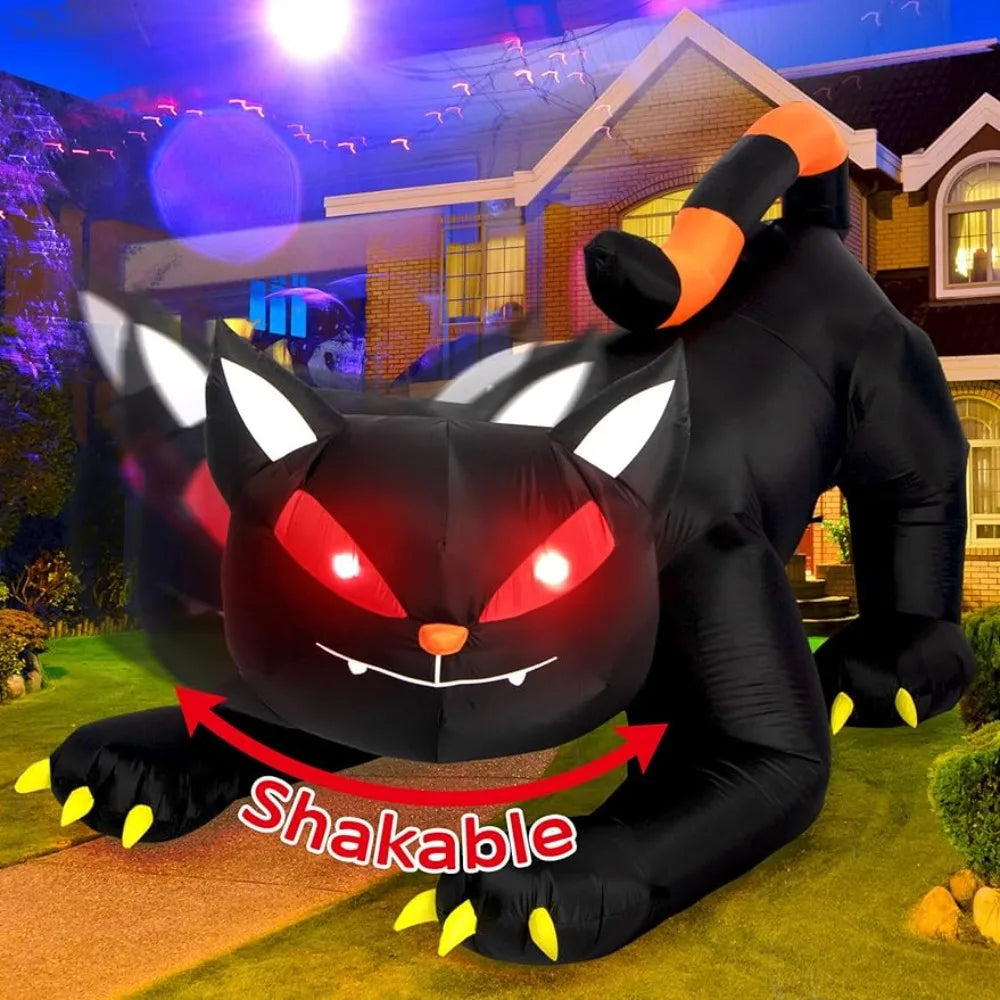 Spooky Paws Black Cat Inflatable